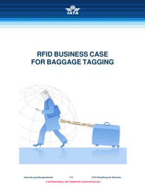 rfid business case for baggage tagging|iata baggage tracking.